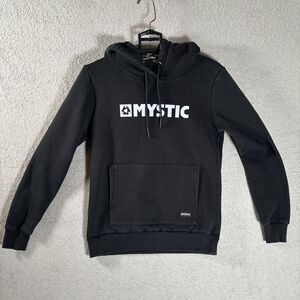 Mystic Hoodie Size Small Black Logo Spellout Minimalist Basic Hooded‎ Sweater
